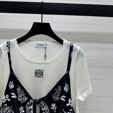LOEWE TWO PIECE TOP WHITE AND BLACK 274903