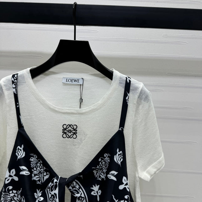 LOEWE TWO PIECE TOP WHITE AND BLACK 274903
