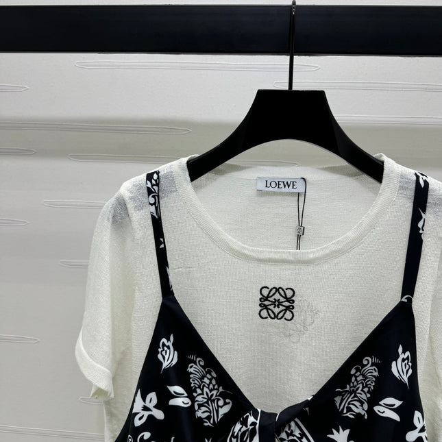 LOEWE TWO PIECE TOP WHITE AND BLACK 274903