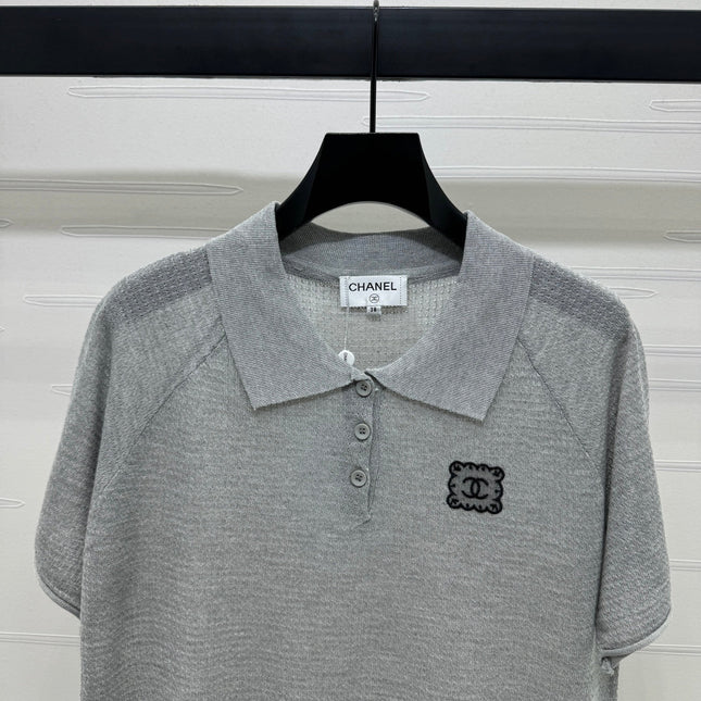 CHANEL POLO SHIRT GREY 274898