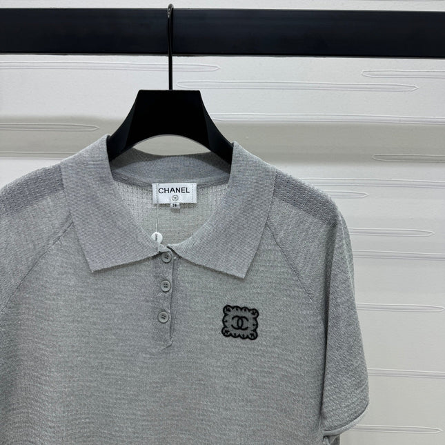 CHANEL POLO SHIRT GREY 274898