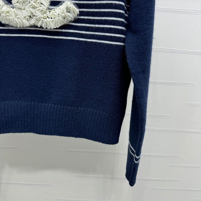 CHANEL CREW NECK LONG-SLEEVE KNIT SWEATER 274954