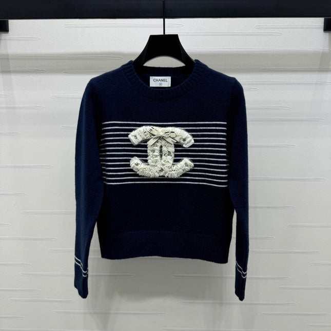 CHANEL CREW NECK LONG-SLEEVE KNIT SWEATER 274954