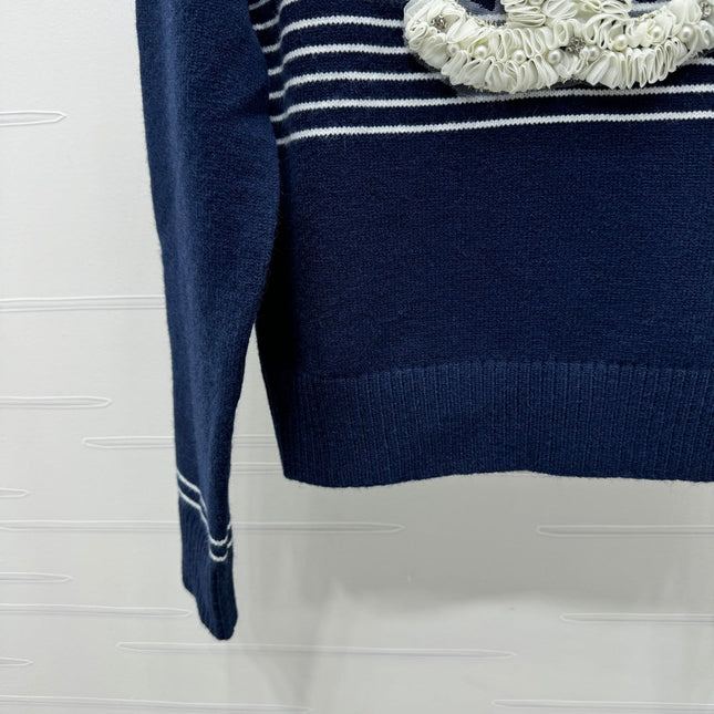 CHANEL CREW NECK LONG-SLEEVE KNIT SWEATER 274954