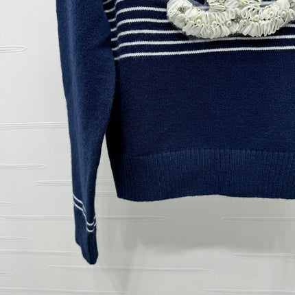 CHANEL CREW NECK LONG-SLEEVE KNIT SWEATER 274954