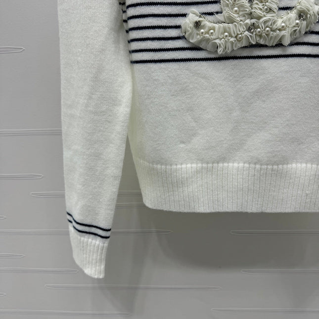CHANEL CREW NECK LONG-SLEEVE KNIT SWEATER 274953