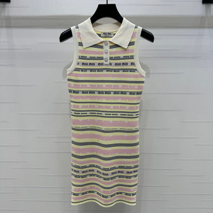 MIUMIU SLEEVELESS DRESS WITH COLLAR 274940