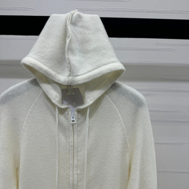 DIOR HOODED LONG-SLEEVE CARDIGAN 274929