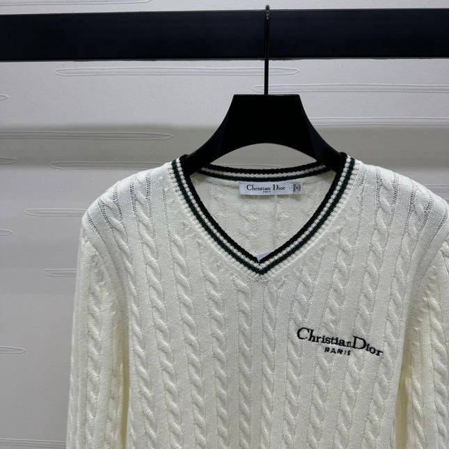 DIOR V-NECK PULLOVER SWEATER 274926
