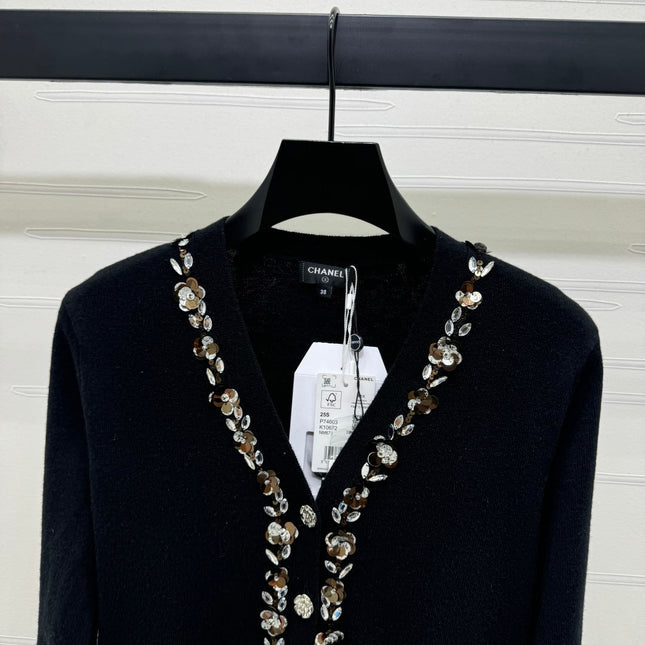 CHANEL KNIT CARDIGAN BLACK 274916