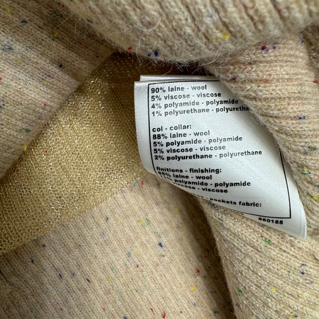 CHANEL SHORT-SLEEVE KNIT DRESS WITH RUFFLED TRIMS 274885