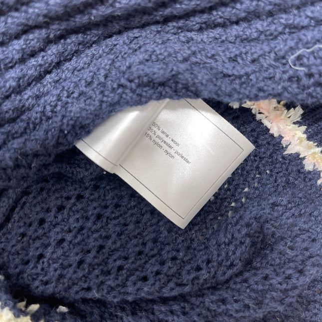 CHANEL 25S LONG SLEEVE OPEN-KNIT SWEATER STYLE 162