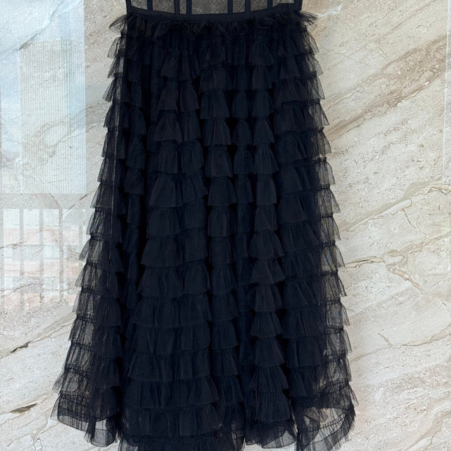 DIOR 25S MESH MAXI SKIRT STYLE 011