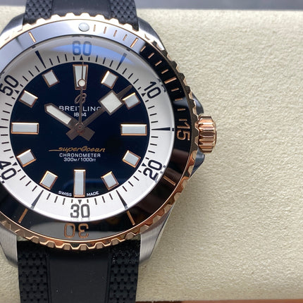 SUPEROCEAN AUTOMATIC 44 STEEL AND RED GOLD CASE WHITE MIX BLACK DIAL