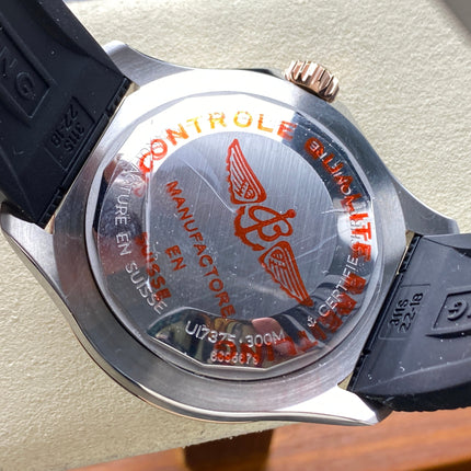 SUPEROCEAN AUTOMATIC 44 STEEL AND RED GOLD CASE WHITE MIX BLACK DIAL