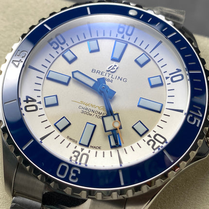SUPEROCEAN AUTOMATIC 44 STEEL CASE NAVY BLUE CERAMIC BEZEL