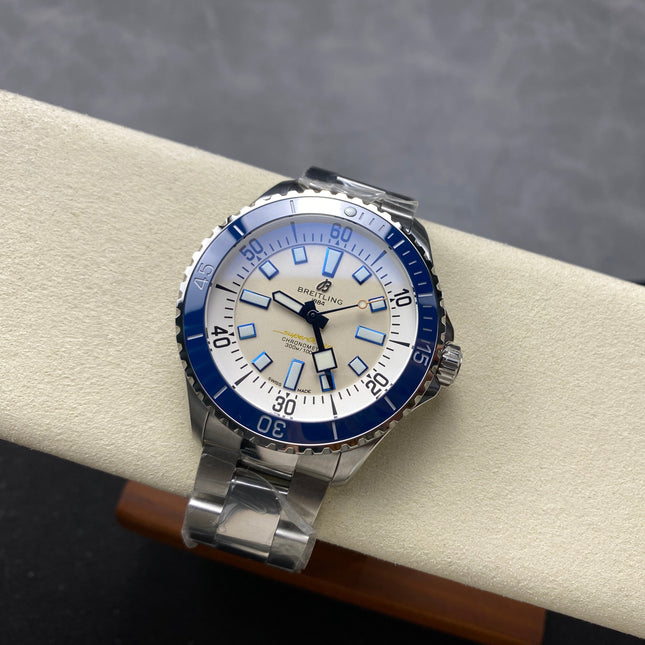 SUPEROCEAN AUTOMATIC 44 STEEL CASE NAVY BLUE CERAMIC BEZEL
