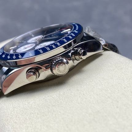 CONQUEST CHRONOGRAPH 42 MM SILVER CASE WITH NAVY BLUE DIAL