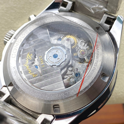 CONQUEST CHRONOGRAPH 42 MM SILVER CASE WITH GOLD DIAL