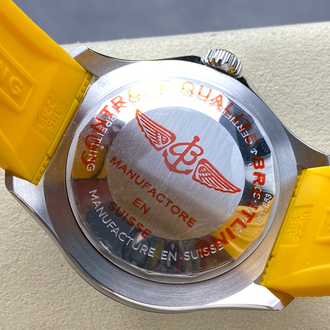 SUPEROCEAN 44 STEEL CASE YELLOW RUBBER STRAP