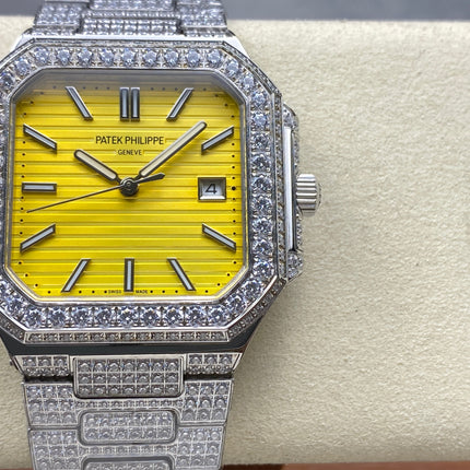 CUBITUS AUTOMATIC ALL STEEL ATTACHED DIAMOND YELLOW DIAL