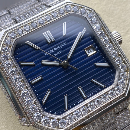 CUBITUS AUTOMATIC ALL STEEL ATTACHED DIAMOND NAVY BLUE DIAL