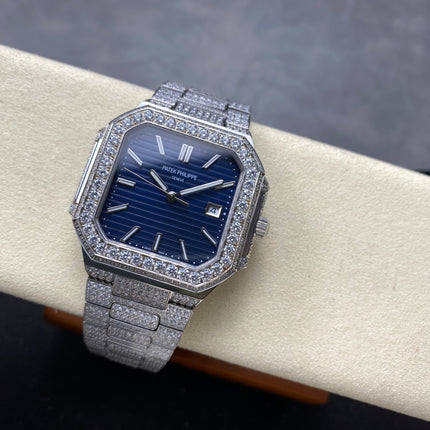 CUBITUS AUTOMATIC ALL STEEL ATTACHED DIAMOND NAVY BLUE DIAL
