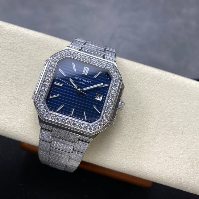 CUBITUS AUTOMATIC ALL STEEL ATTACHED DIAMOND NAVY BLUE DIAL