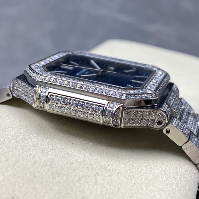 CUBITUS AUTOMATIC ALL STEEL ATTACHED DIAMOND NAVY BLUE DIAL