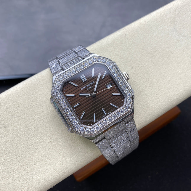 CUBITUS AUTOMATIC ALL STEEL ATTACHED DIAMOND BROWN DIAL