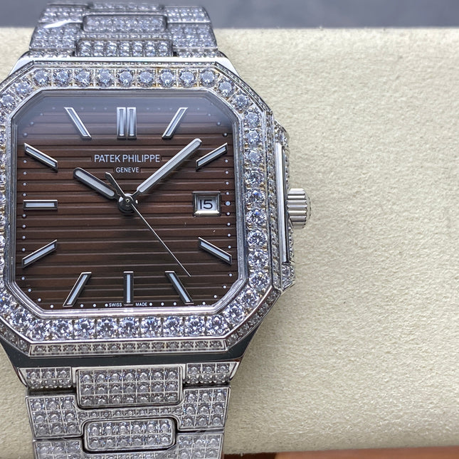 CUBITUS AUTOMATIC ALL STEEL ATTACHED DIAMOND BROWN DIAL