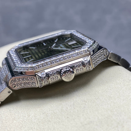 CUBITUS AUTOMATIC ALL STEEL ATTACHED DIAMOND OLIVE GREEN DIAL
