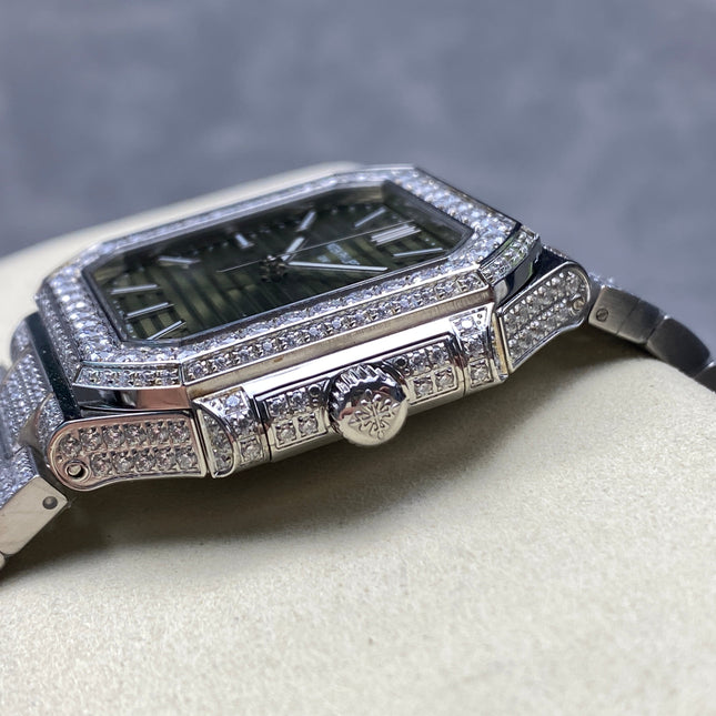 CUBITUS AUTOMATIC ALL STEEL ATTACHED DIAMOND OLIVE GREEN DIAL