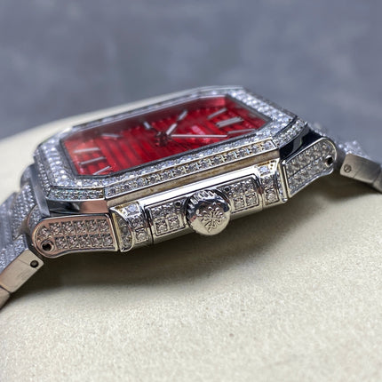 CUBITUS AUTOMATIC ALL STEEL ATTACHED DIAMOND RED DIAL