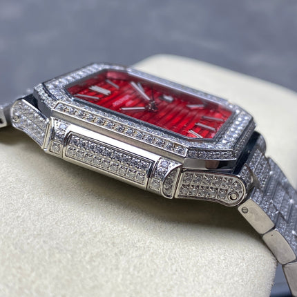 CUBITUS AUTOMATIC ALL STEEL ATTACHED DIAMOND RED DIAL