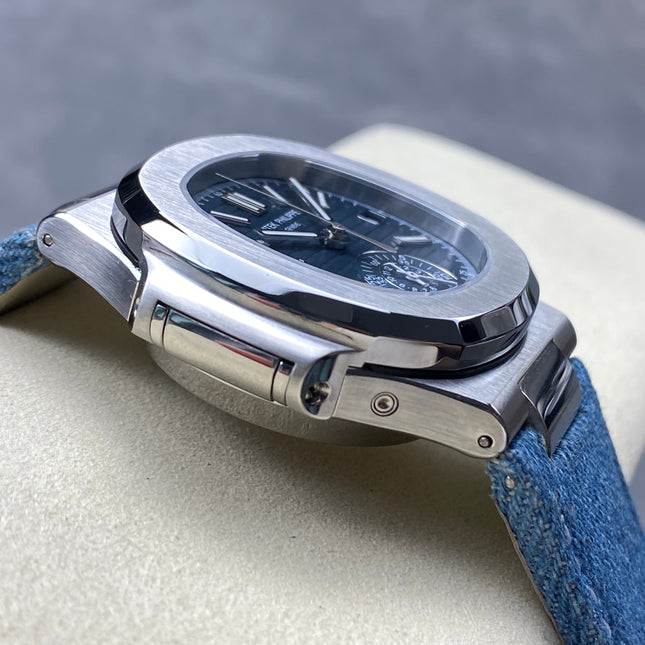NAUTILUS STEEL CASE BLUE DENIM DIAL