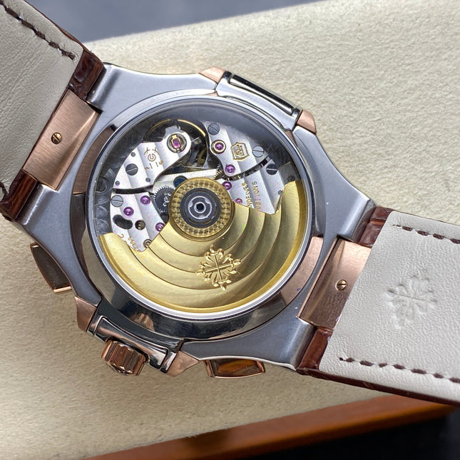 NAUTILUS ROSE GOLD AND STEEL CASE BLUE DIAL