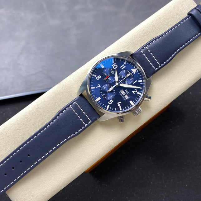 PILOT'S WATCH MARK XX STAINLESS STEEL CASE WITH NAVY BLUE LEATHER TRAP AND DIAL