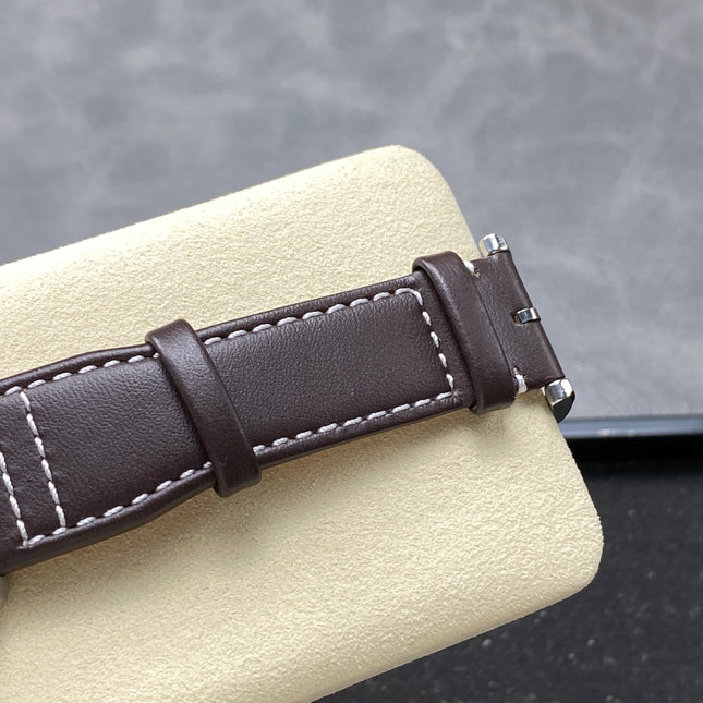 PILOT'S WATCH MARK XX STAINLESS STEEL CASE WITH BROWN LEATHER TRAP AND EMERALD GREEN DIAL