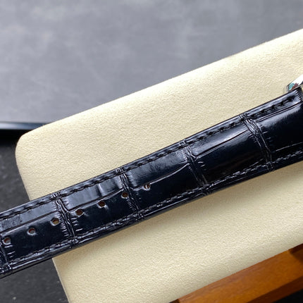 ANNUAL CALENDAR STEEL ATTACHED DIAMOND BEZEL NAVY BLUE DIAL