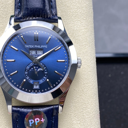 ANNUAL CALENDAR SELF-WINDING WHITE GOLD CASE BLUE SUNBURST DIAL