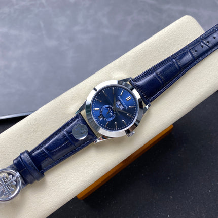 ANNUAL CALENDAR SELF-WINDING WHITE GOLD CASE BLUE SUNBURST DIAL
