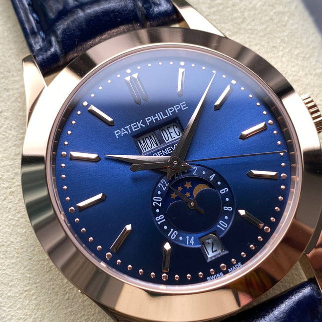 ANNUAL CALENDAR SELF-WINDING ROSE GOLD CASE BLUE SUNBURST DIAL