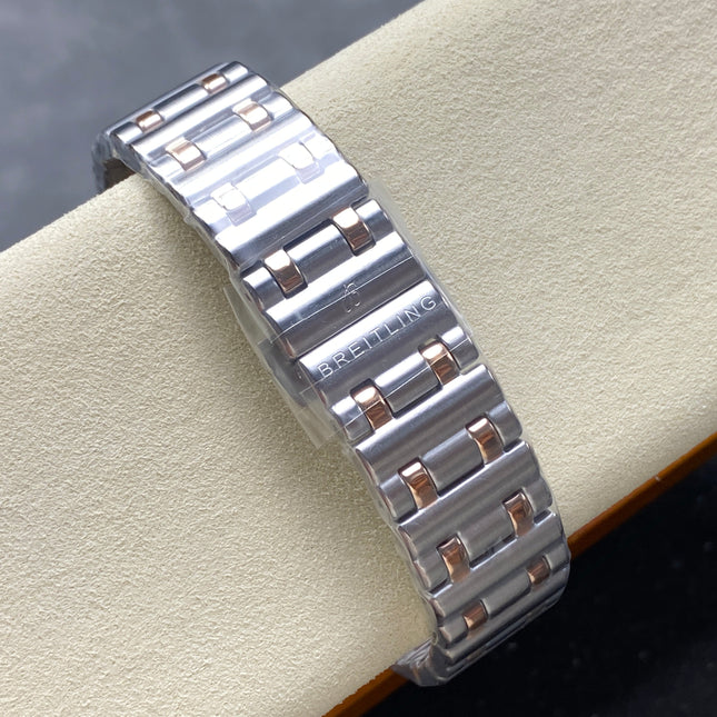 CHRONOMAT AUTOMATIC 36 RED GOLD AND STEEL CASE SILVER DIAL