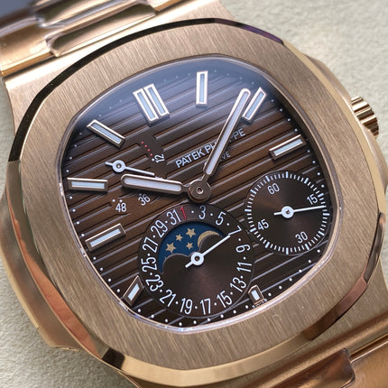 NAUTILUS AUTOMATIC ALL ROSE GOLD SUNBURST BROWN DIAL