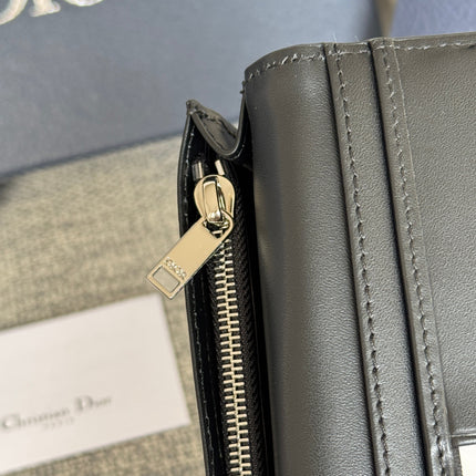 VERTICAL LONG WALLET 19 IN BLACK MONOGRAM OBLIQUE JACQUARD