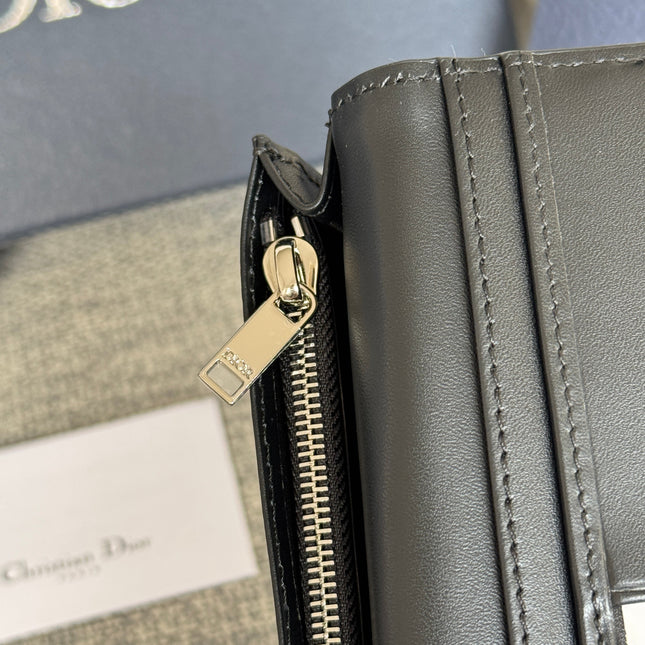 VERTICAL LONG WALLET 19 IN BLACK MONOGRAM OBLIQUE JACQUARD