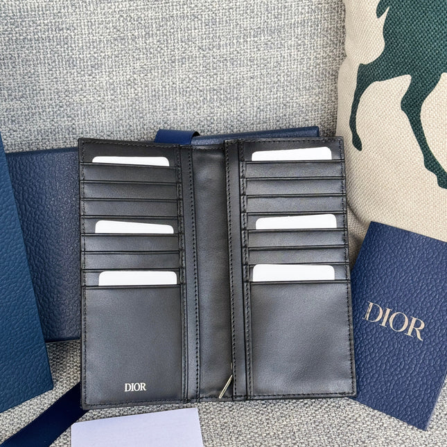 VERTICAL LONG WALLET 19 IN BLACK MONOGRAM OBLIQUE JACQUARD
