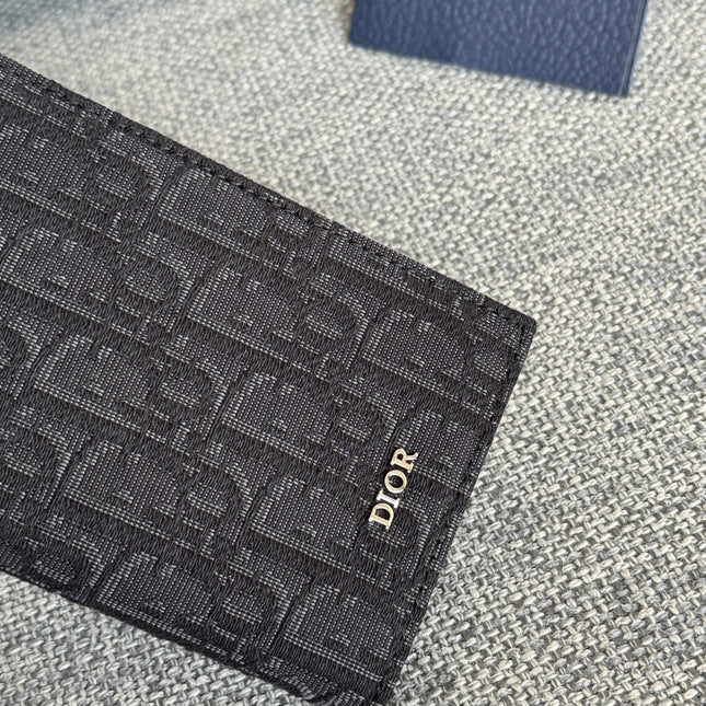 VERTICAL LONG WALLET 19 IN BLACK MONOGRAM OBLIQUE JACQUARD