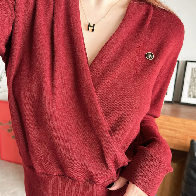 HERMES 25S V-NECK SWEATER 294